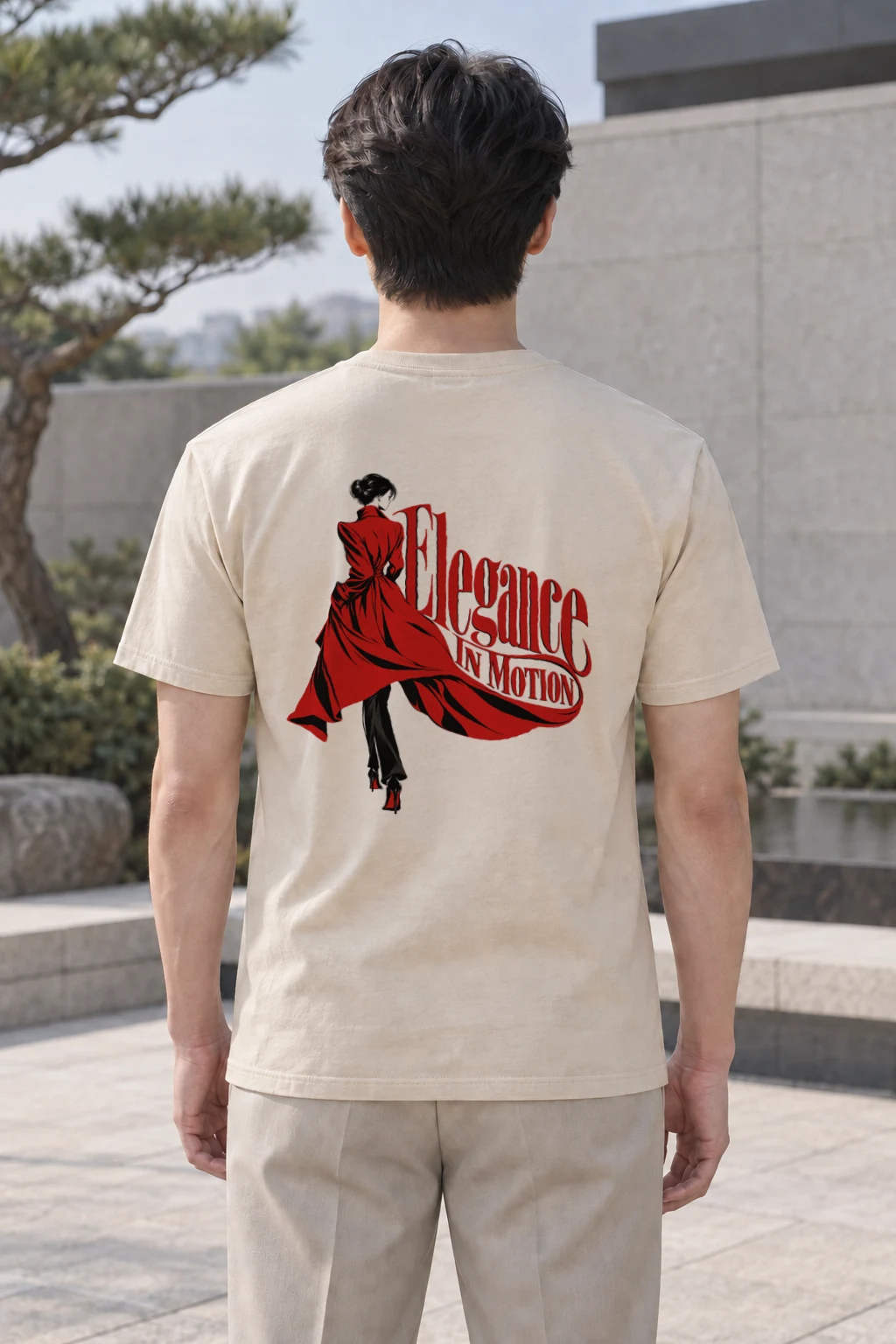 "Red Coat Reverie" Heavyweight Unisex Crewneck T-shirt | Gildan 5000