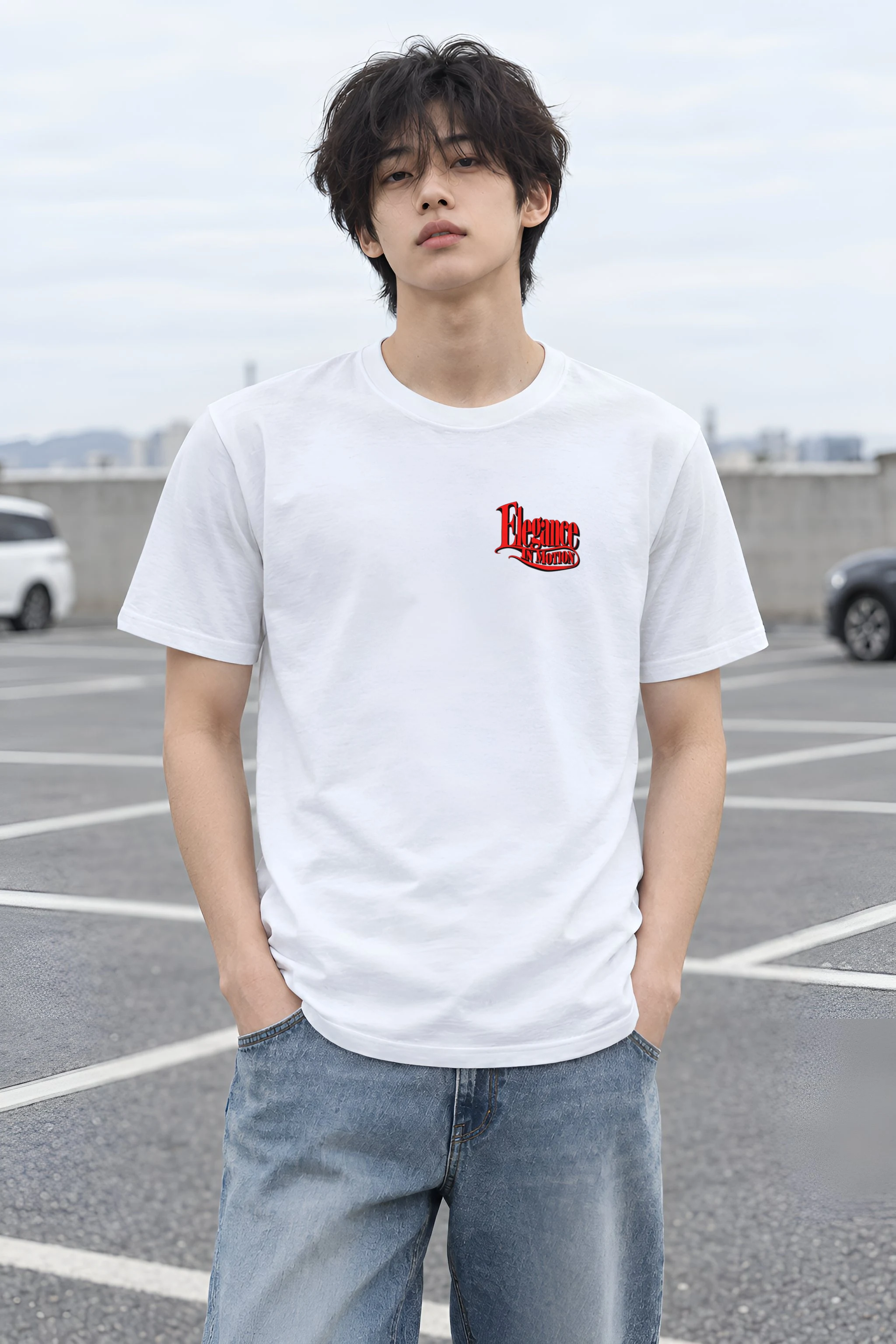 "Red Coat Reverie" Heavyweight Unisex Crewneck T-shirt