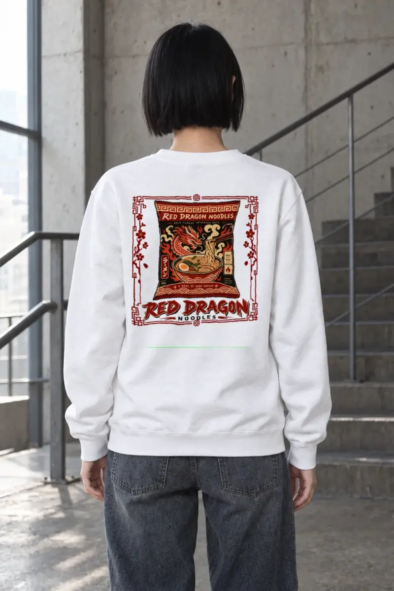 "Red Dragon Noodles" Heavy Blend Unisex Crewneck Sweatshirt | Gildan 18000