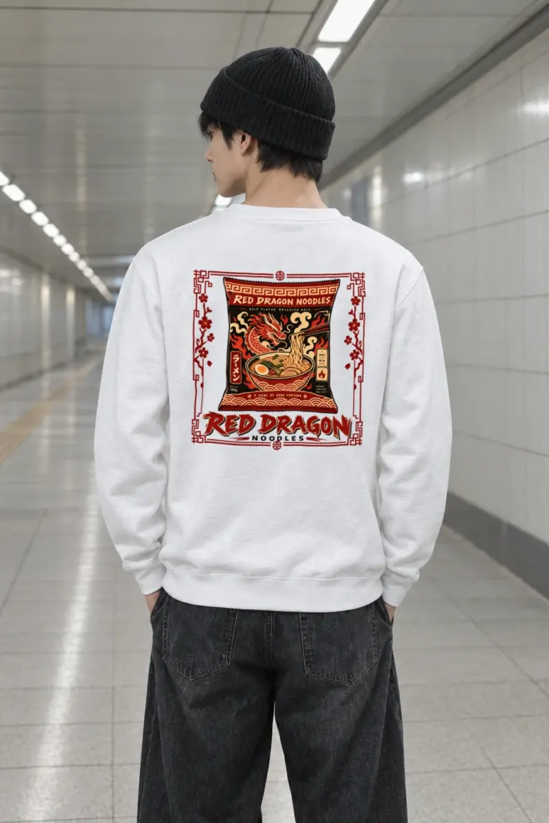 "Red Dragon Noodles" Heavy Blend Unisex Crewneck Sweatshirt