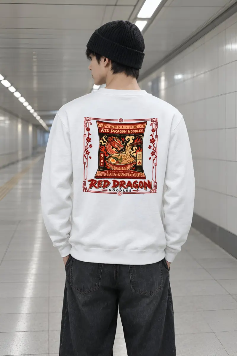 "Red Dragon Noodles" Heavy Blend Unisex Crewneck Sweatshirt