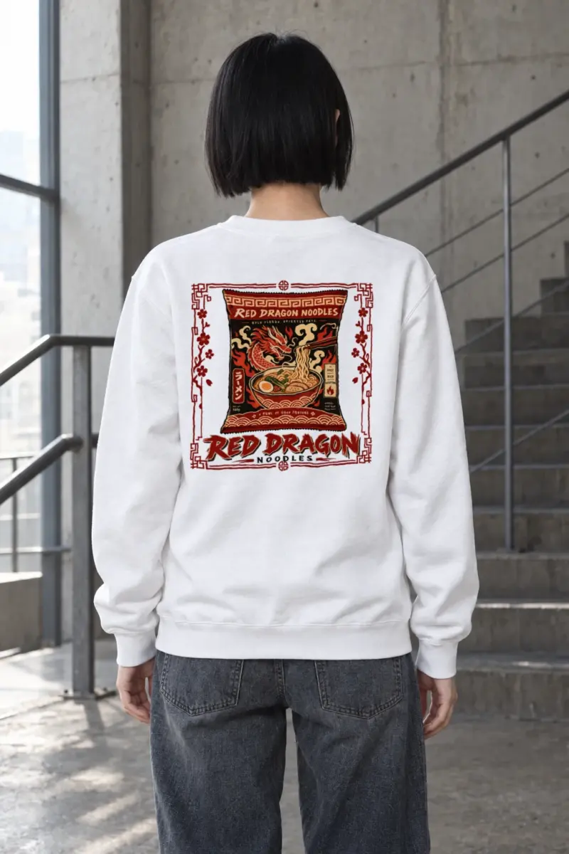 "Red Dragon Noodles" Heavy Blend Unisex Crewneck Sweatshirt