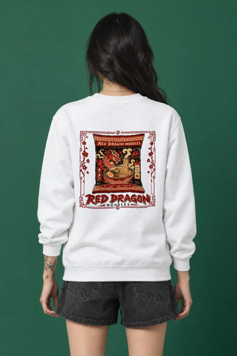 "Red Dragon Noodles" Heavy Blend Unisex Crewneck Sweatshirt