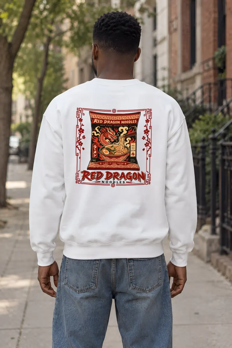 "Red Dragon Noodles" Heavy Blend Unisex Crewneck Sweatshirt
