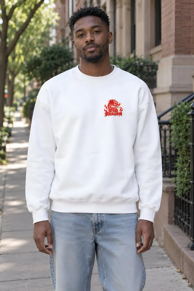 "Red Dragon Noodles" Heavy Blend Unisex Crewneck Sweatshirt
