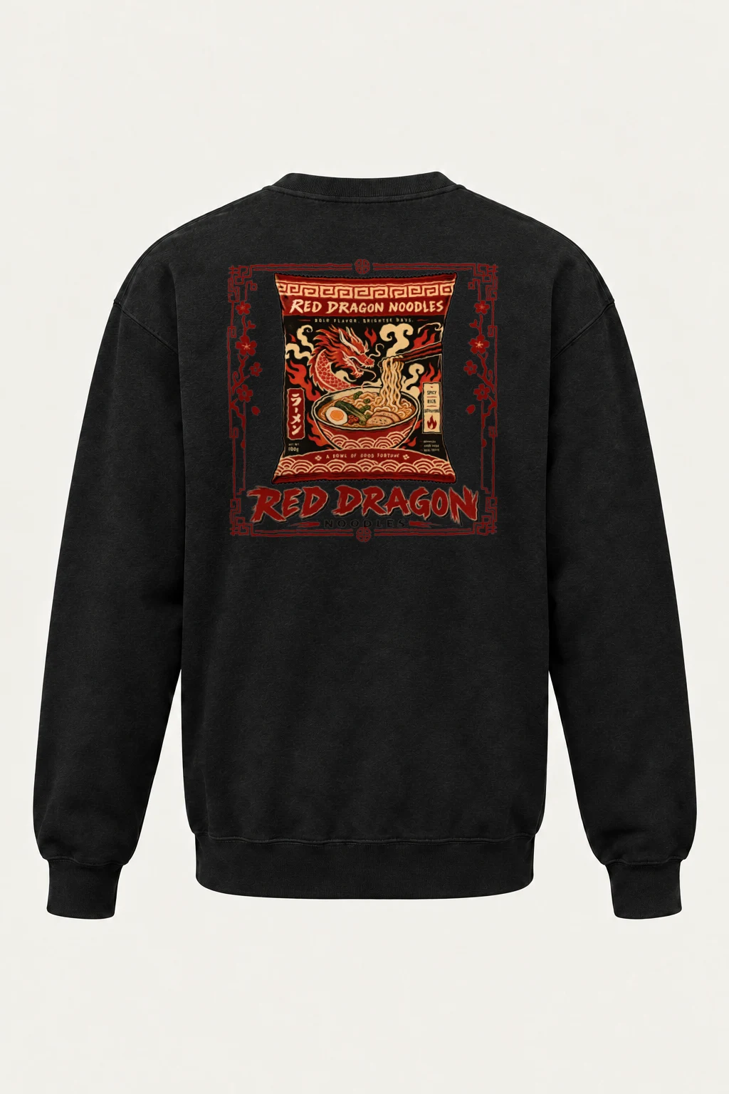 "Red Dragon Noodles" Heavy Blend Unisex Crewneck Sweatshirt | Gildan 18000