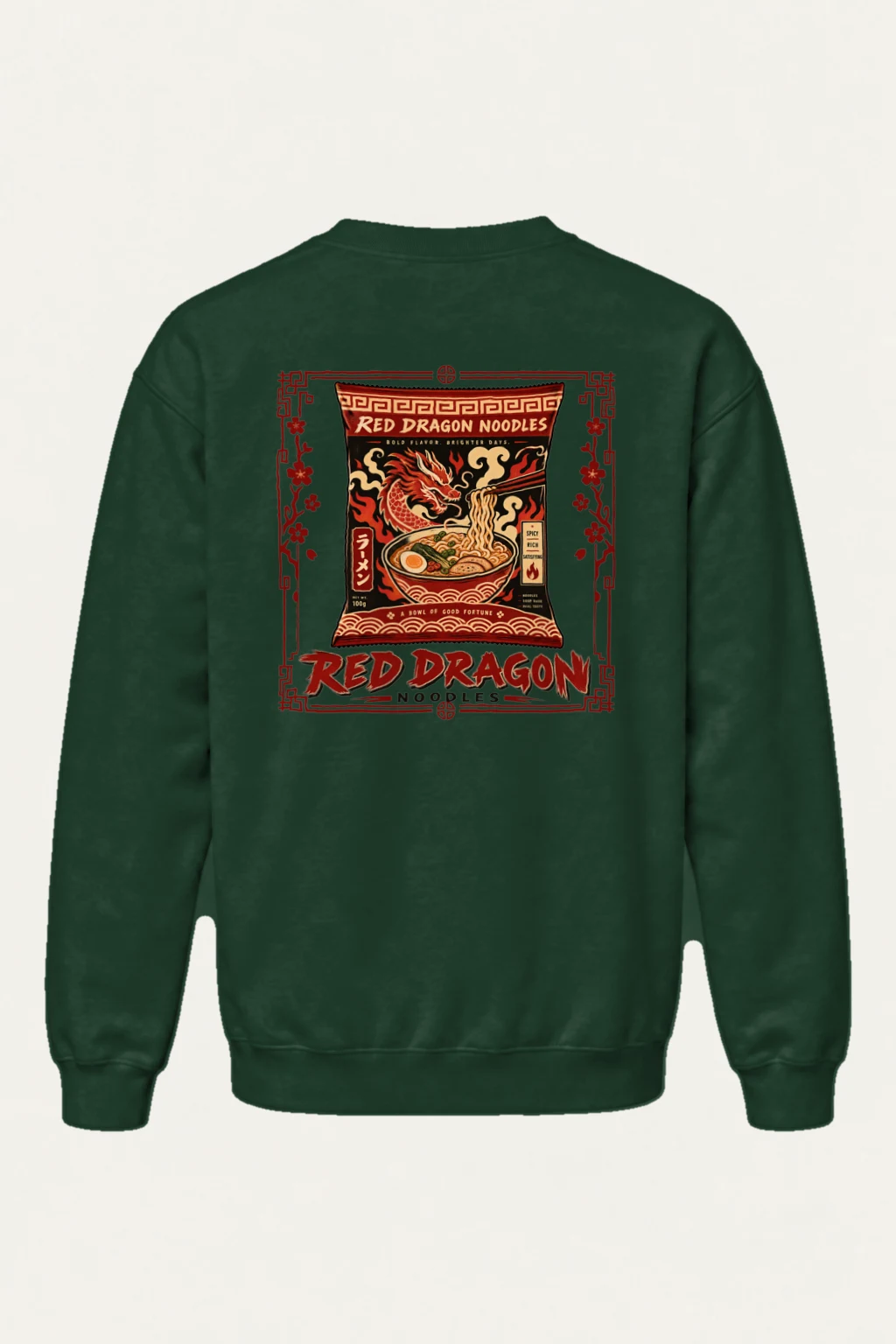 "Red Dragon Noodles" Heavy Blend Unisex Crewneck Sweatshirt | Gildan 18000