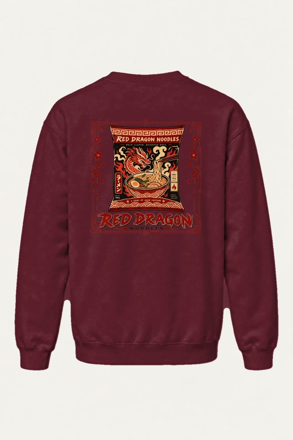 "Red Dragon Noodles" Heavy Blend Unisex Crewneck Sweatshirt | Gildan 18000