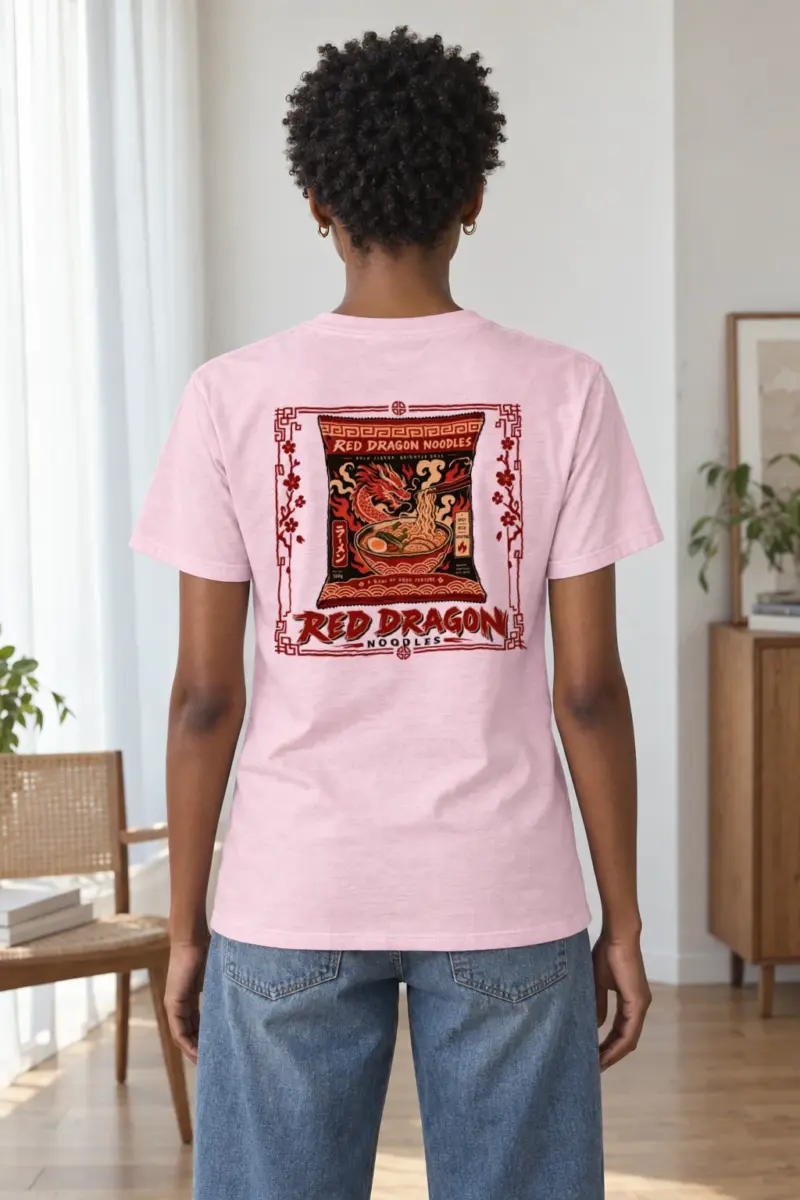 "Red Dragon Noodles" Heavyweight Unisex Crewneck T-shirt | Gildan 5000