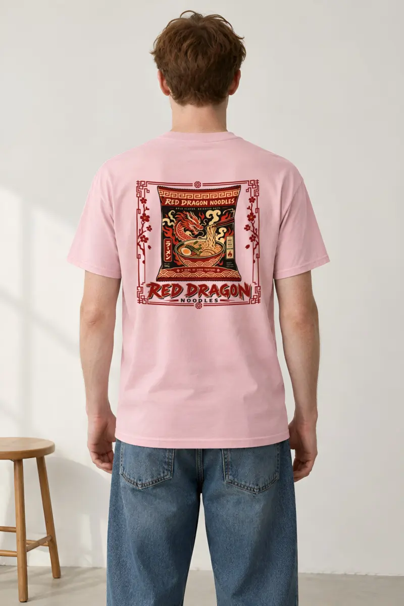 "Red Dragon Noodles" Heavyweight Unisex Crewneck T-shirt