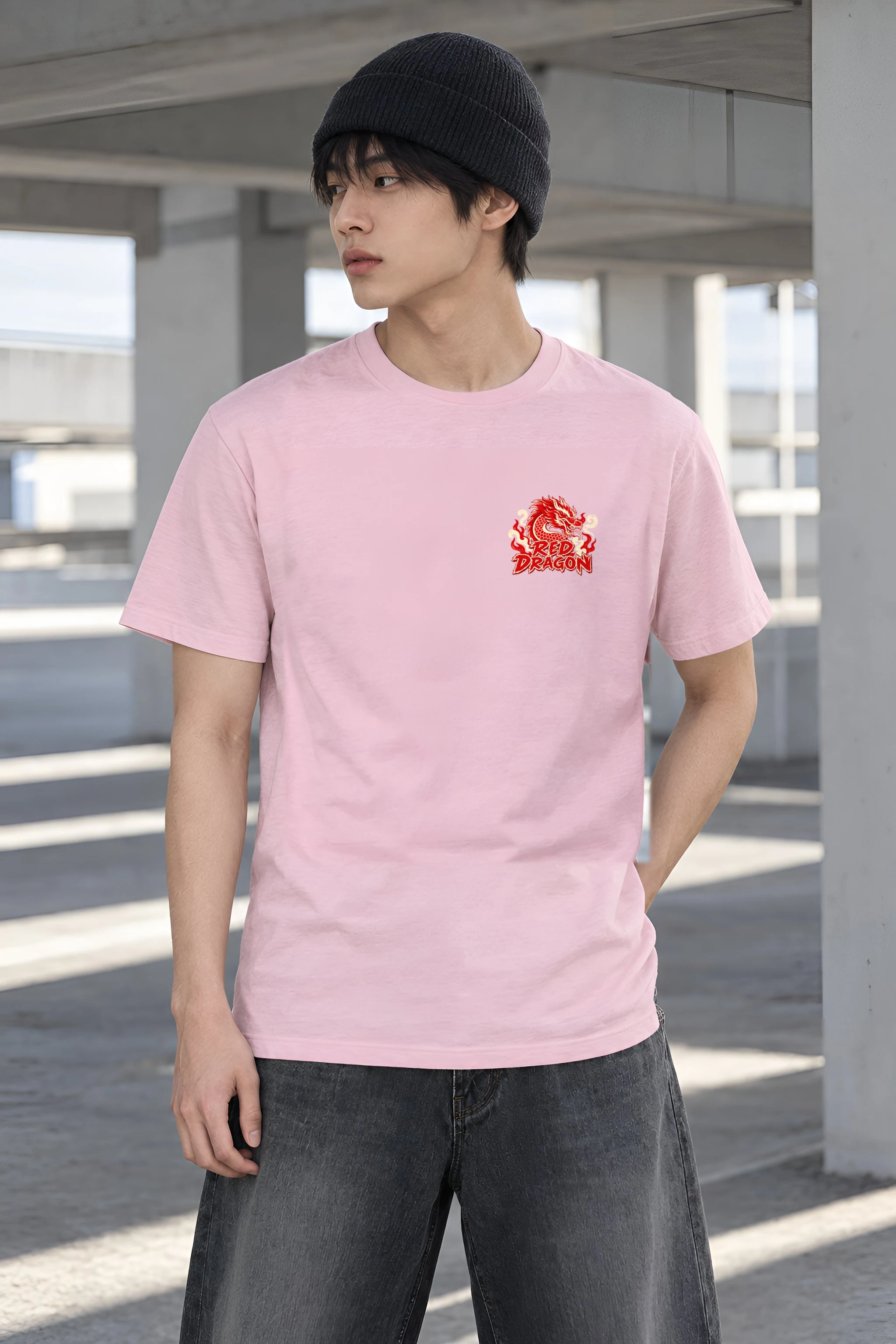 "Red Dragon Noodles" Heavyweight Unisex Crewneck T-shirt