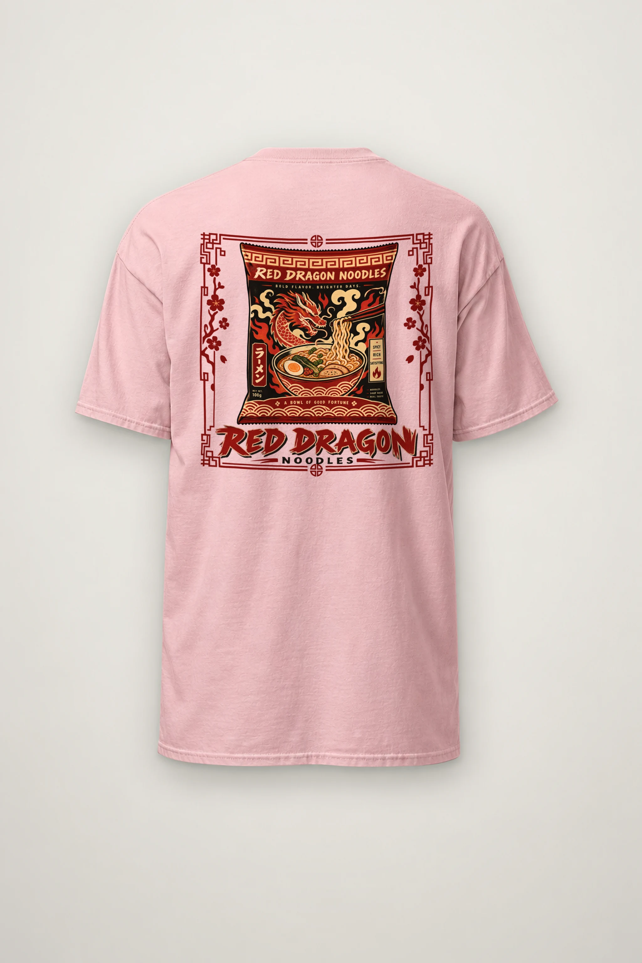 "Red Dragon Noodles" Heavyweight Unisex Crewneck T-shirt