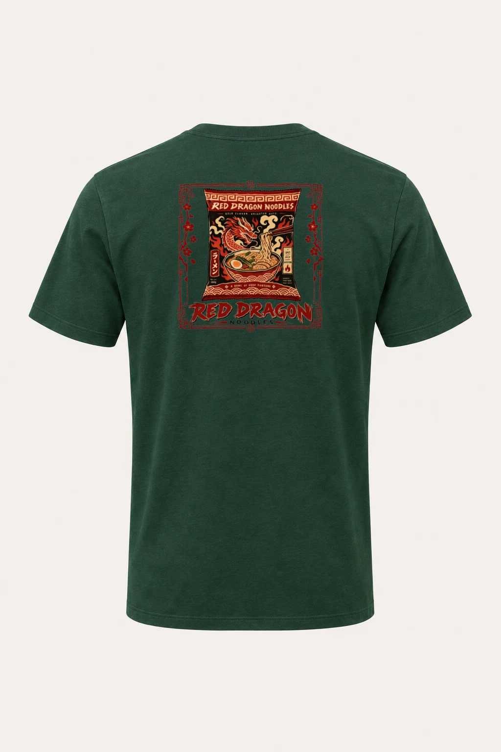 "Red Dragon Noodles" Heavyweight Unisex Crewneck T-shirt | Gildan 5000