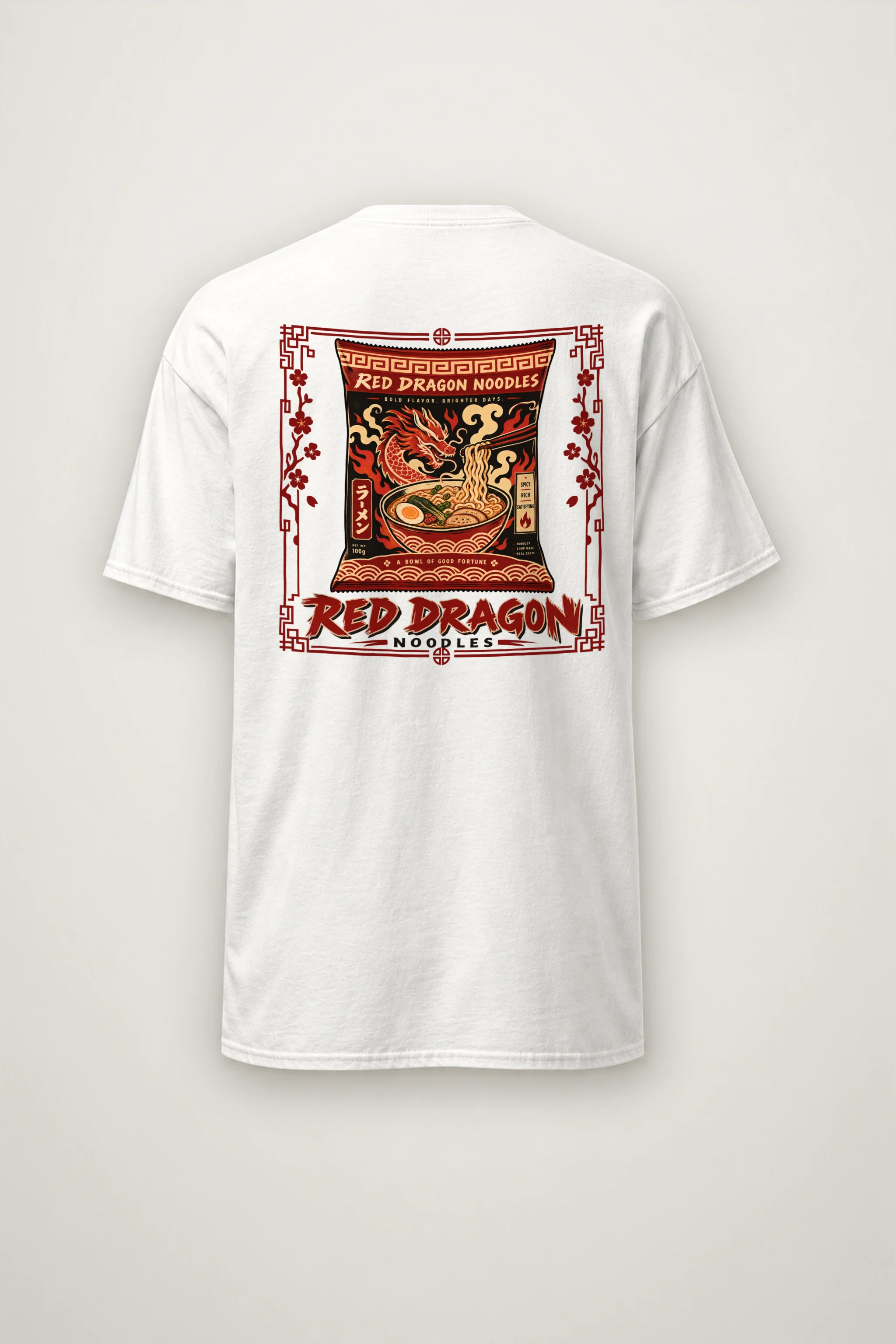 "Red Dragon Noodles" Heavyweight Unisex Crewneck T-shirt