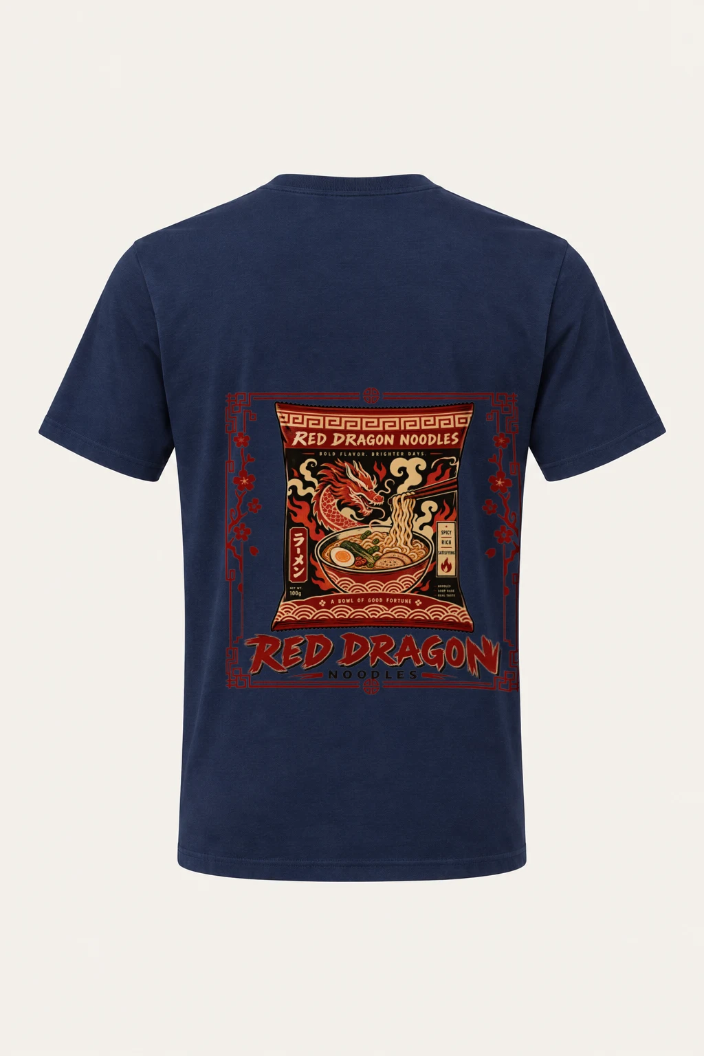 "Red Dragon Noodles" Heavyweight Unisex Crewneck T-shirt | Gildan 5000
