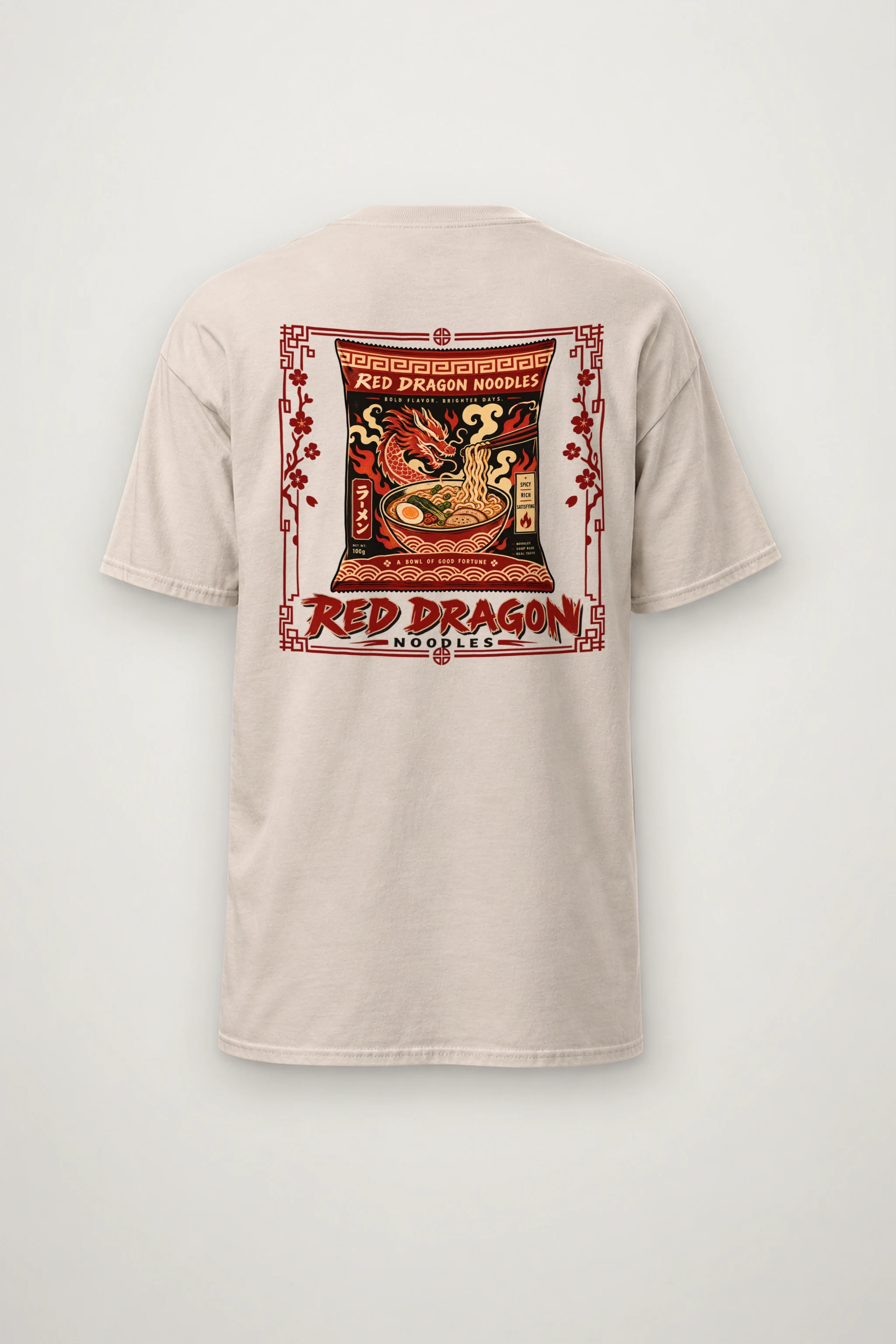 "Red Dragon Noodles" Heavyweight Unisex Crewneck T-shirt
