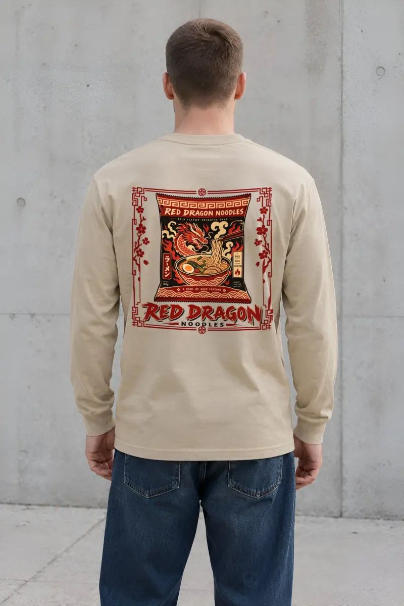 "Red Dragon Noodles" Unisex Longsleeve T-shirt