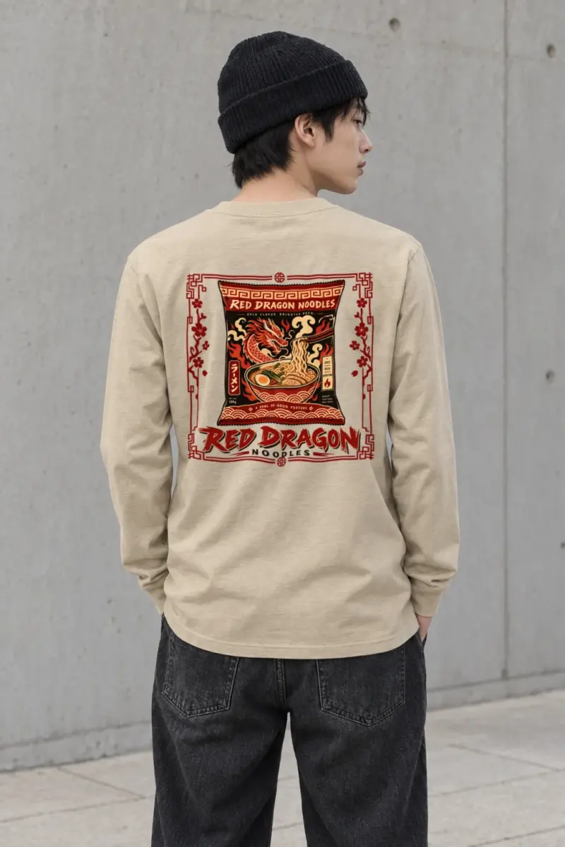 "Red Dragon Noodles" Unisex Longsleeve T-shirt