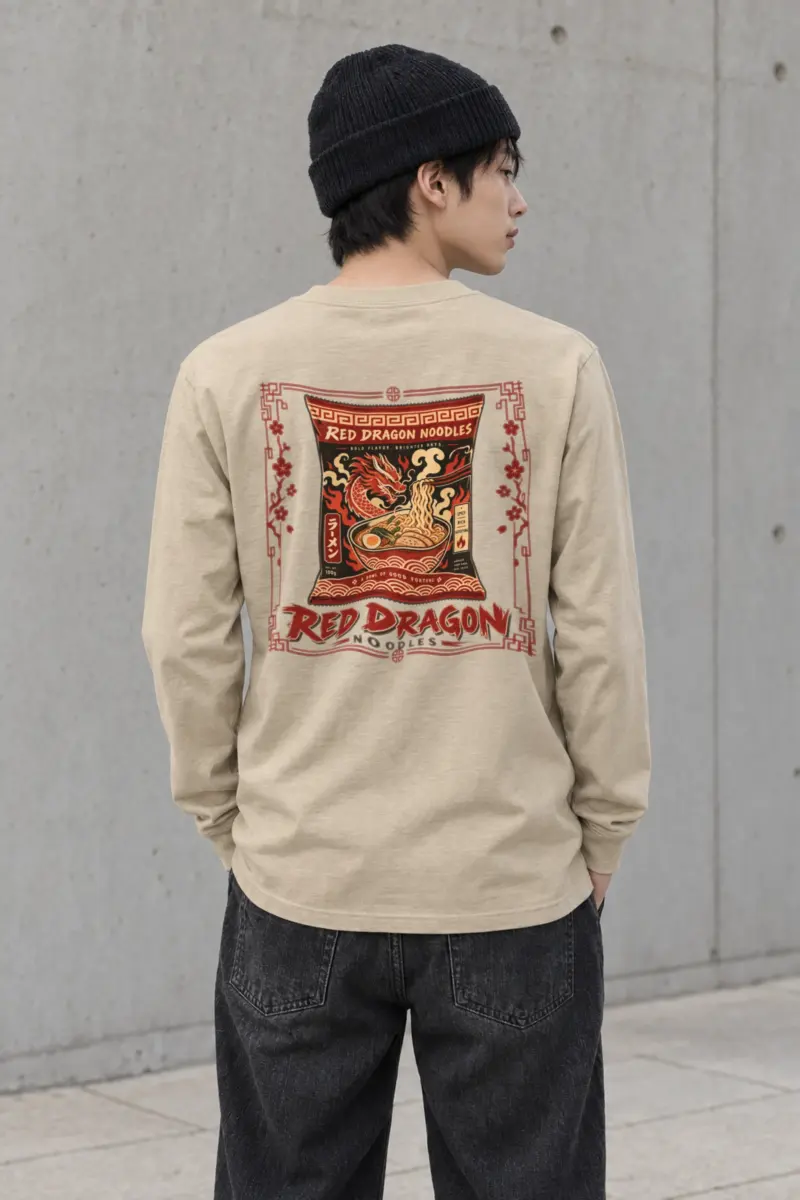 "Red Dragon Noodles" Unisex Longsleeve T-shirt