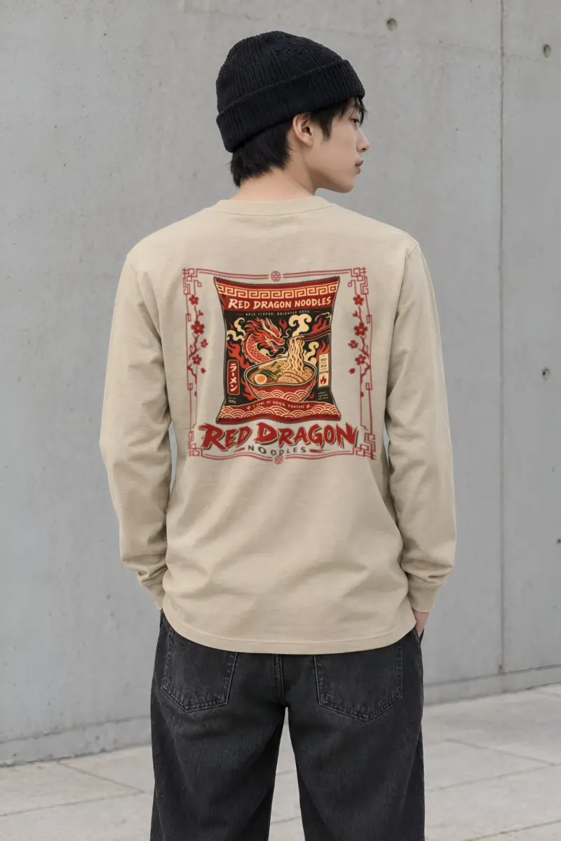 "Red Dragon Noodles" Unisex Longsleeve T-shirt