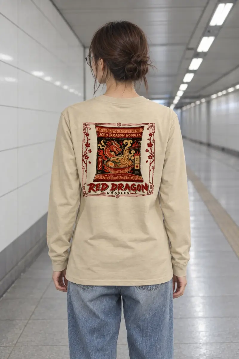 "Red Dragon Noodles" Unisex Longsleeve T-shirt