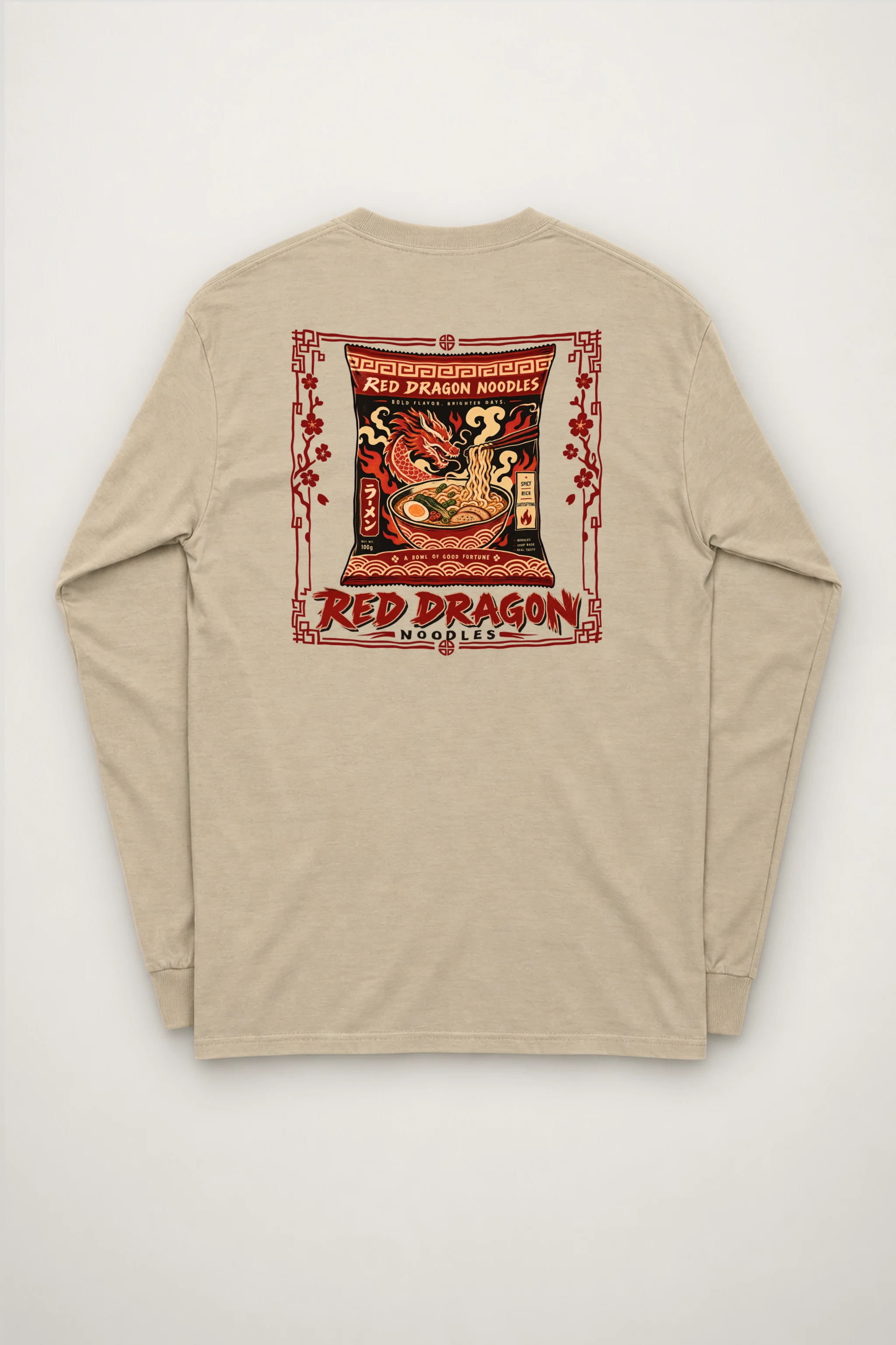 "Red Dragon Noodles" Unisex Longsleeve T-shirt