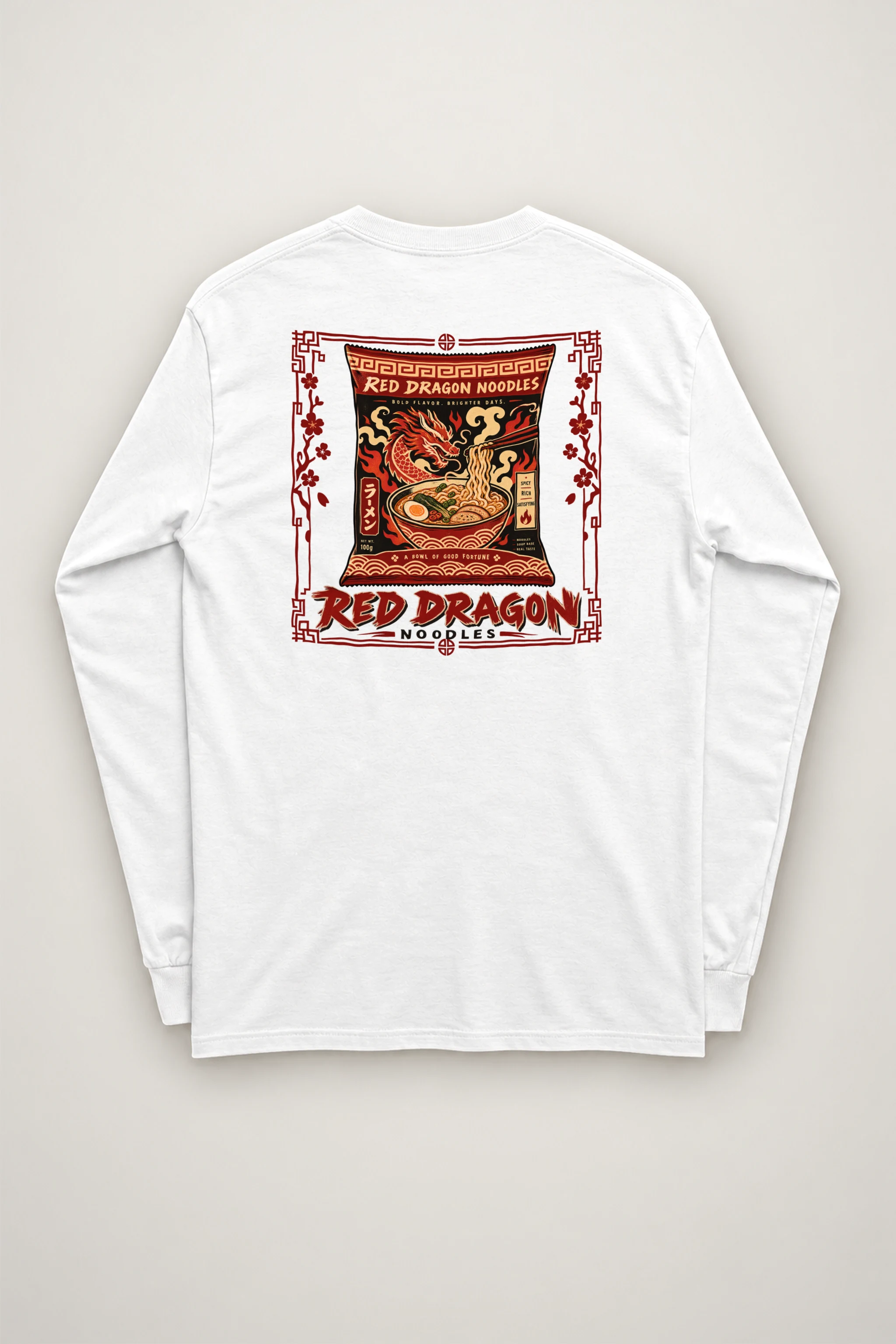 "Red Dragon Noodles" Unisex Longsleeve T-shirt