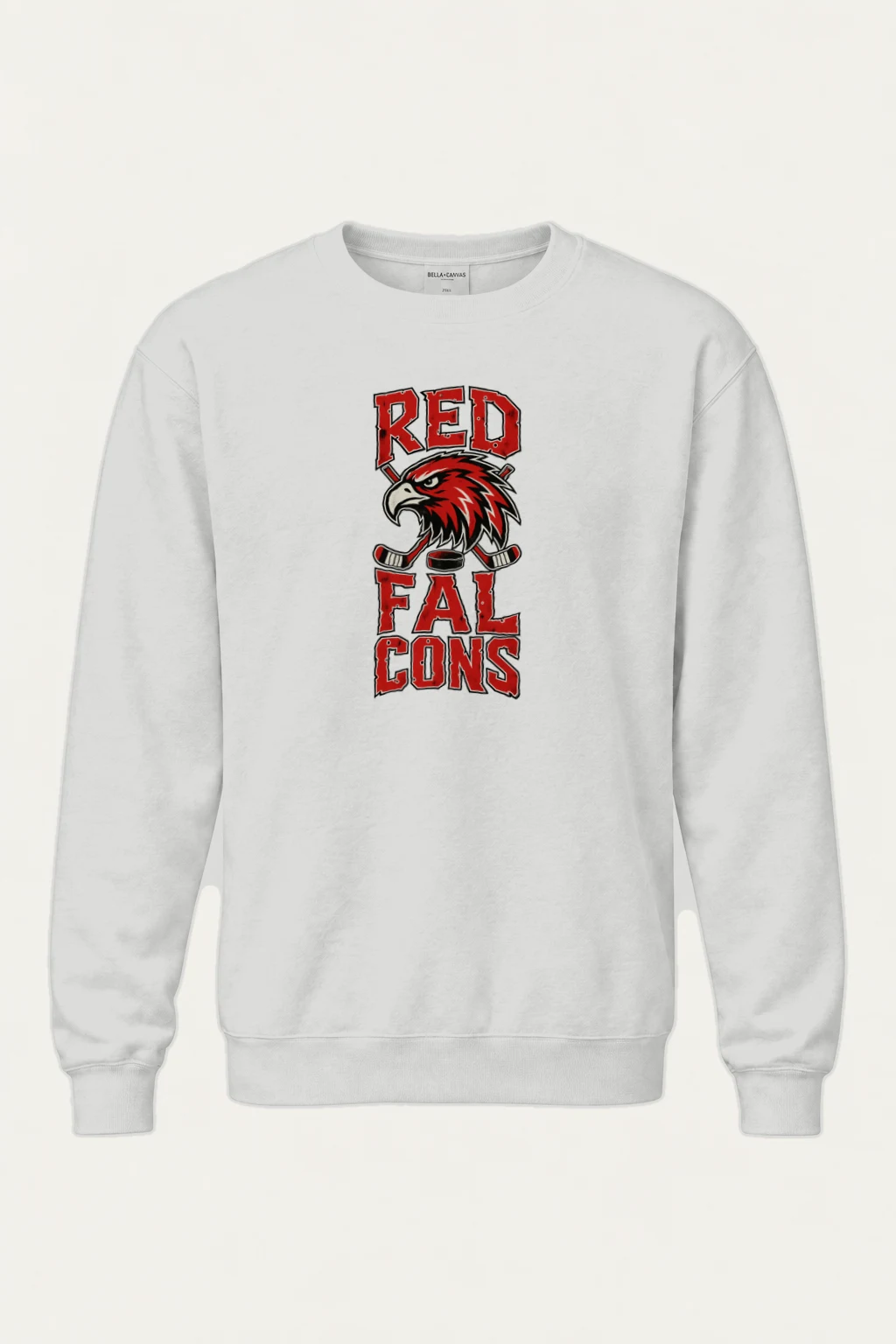 "Red Falcons Hockey" Heavy Blend Unisex Crewneck Sweatshirt | Gildan 18000