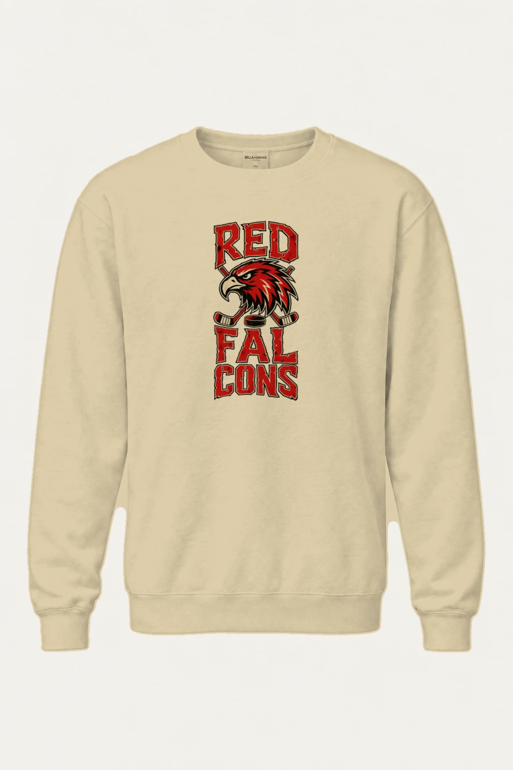 "Red Falcons Hockey" Heavy Blend Unisex Crewneck Sweatshirt | Gildan 18000