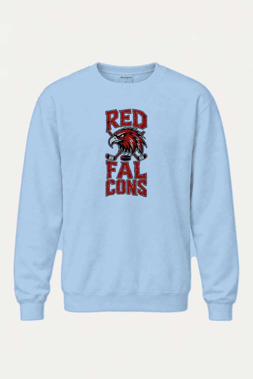 "Red Falcons Hockey" Heavy Blend Unisex Crewneck Sweatshirt | Gildan 18000