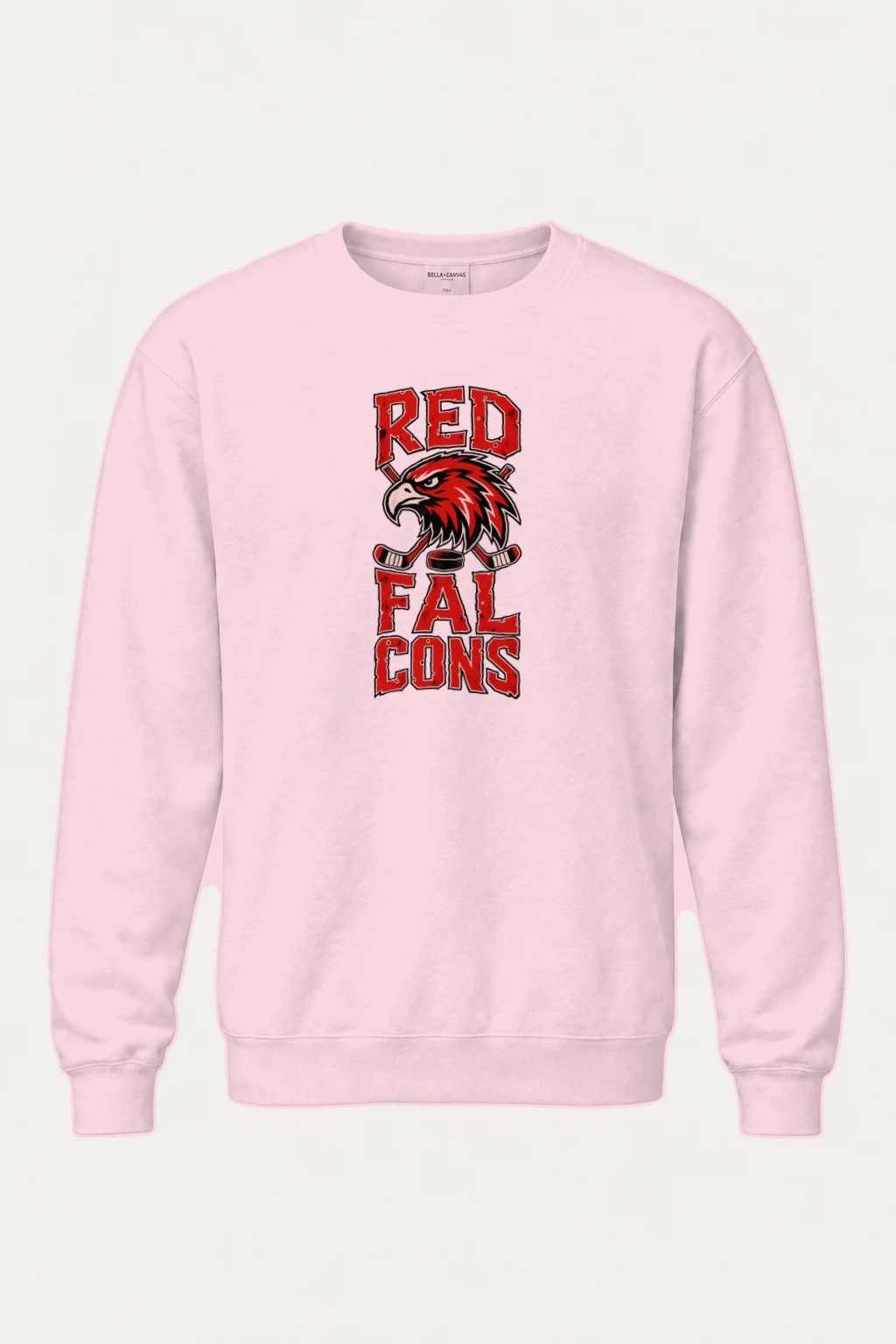 "Red Falcons Hockey" Heavy Blend Unisex Crewneck Sweatshirt | Gildan 18000