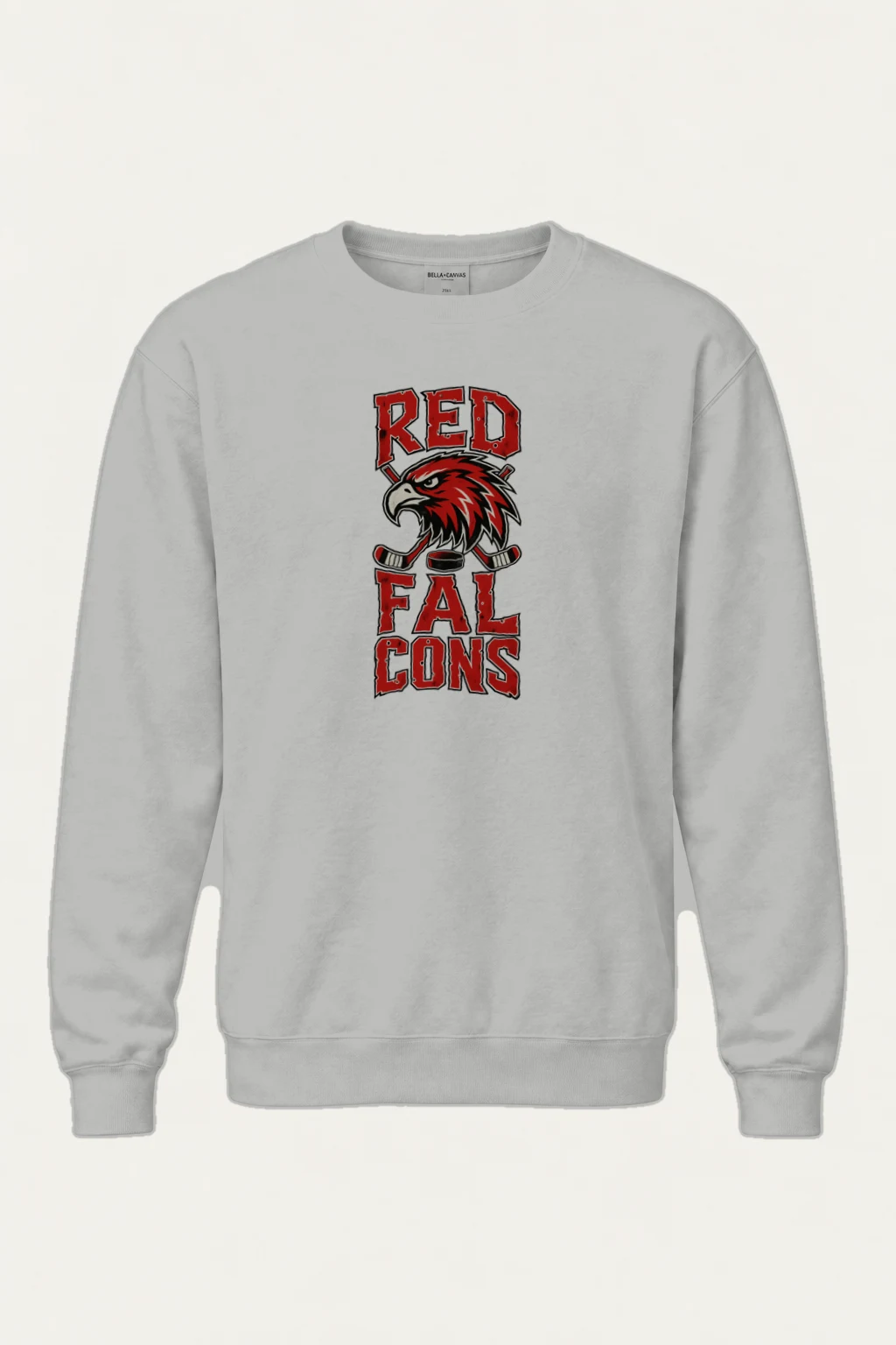 "Red Falcons Hockey" Heavy Blend Unisex Crewneck Sweatshirt | Gildan 18000