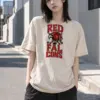 "Red Falcons Hockey" Heavyweight Unisex Crewneck T-shirt | Gildan 5000