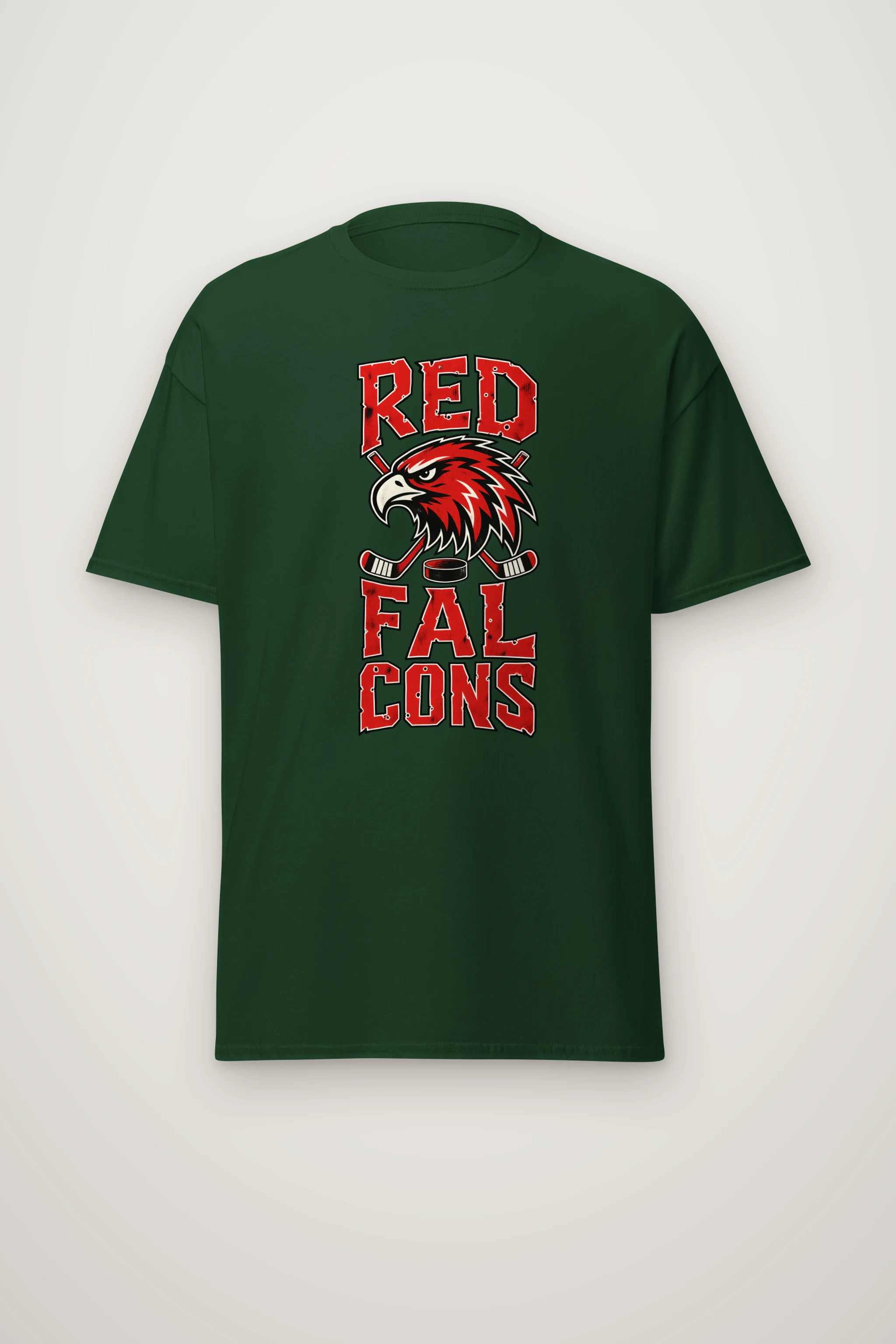 "Red Falcons Hockey" Heavyweight Unisex Crewneck T-shirt
