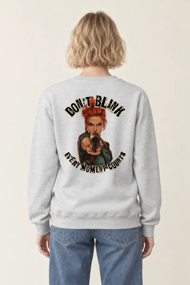 "Red-Haired Gunwoman" Heavy Blend Unisex Crewneck Sweatshirt | Gildan 18000