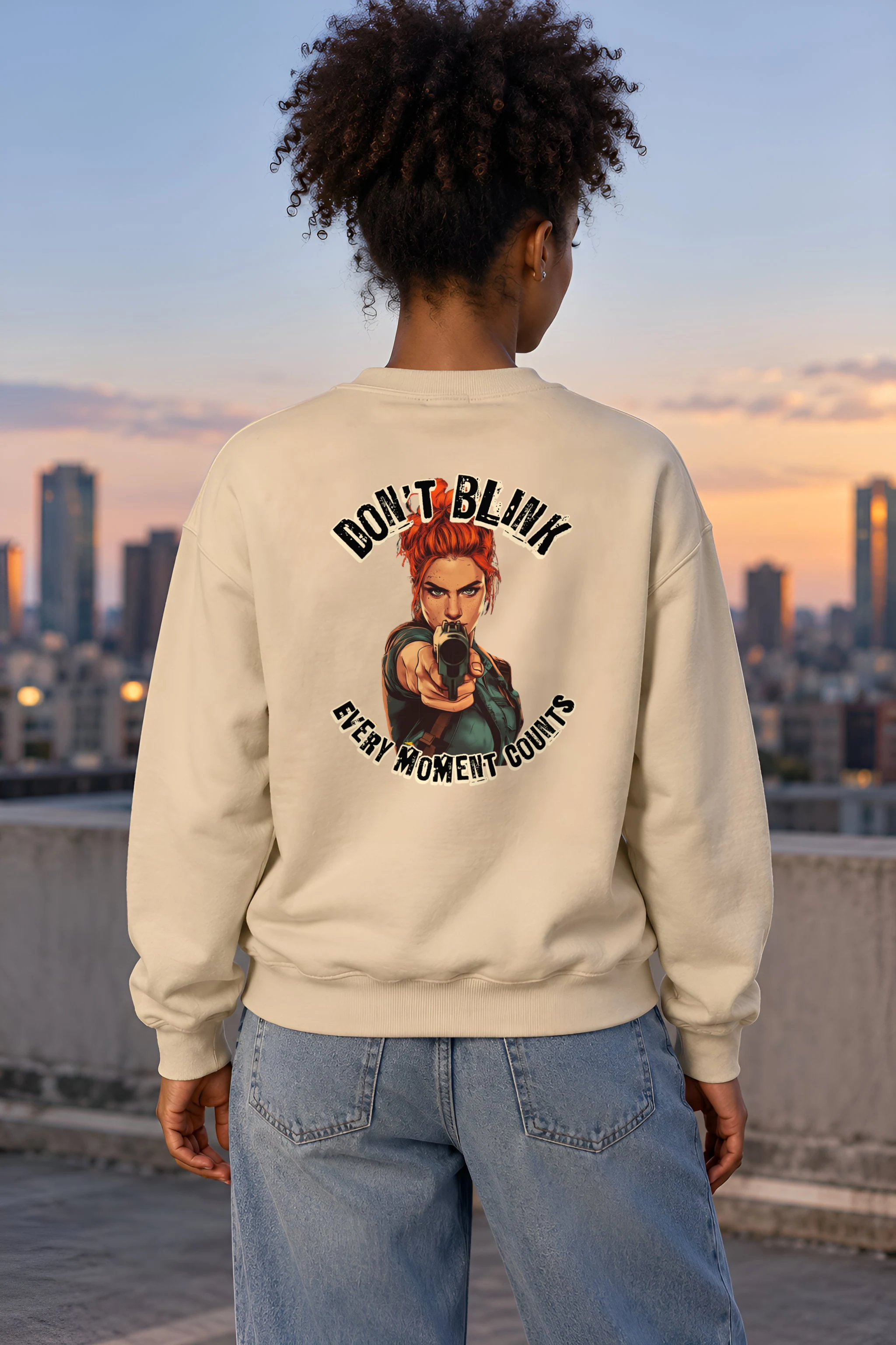 "Red-Haired Gunwoman" 1 Crewneck Sweatshirt