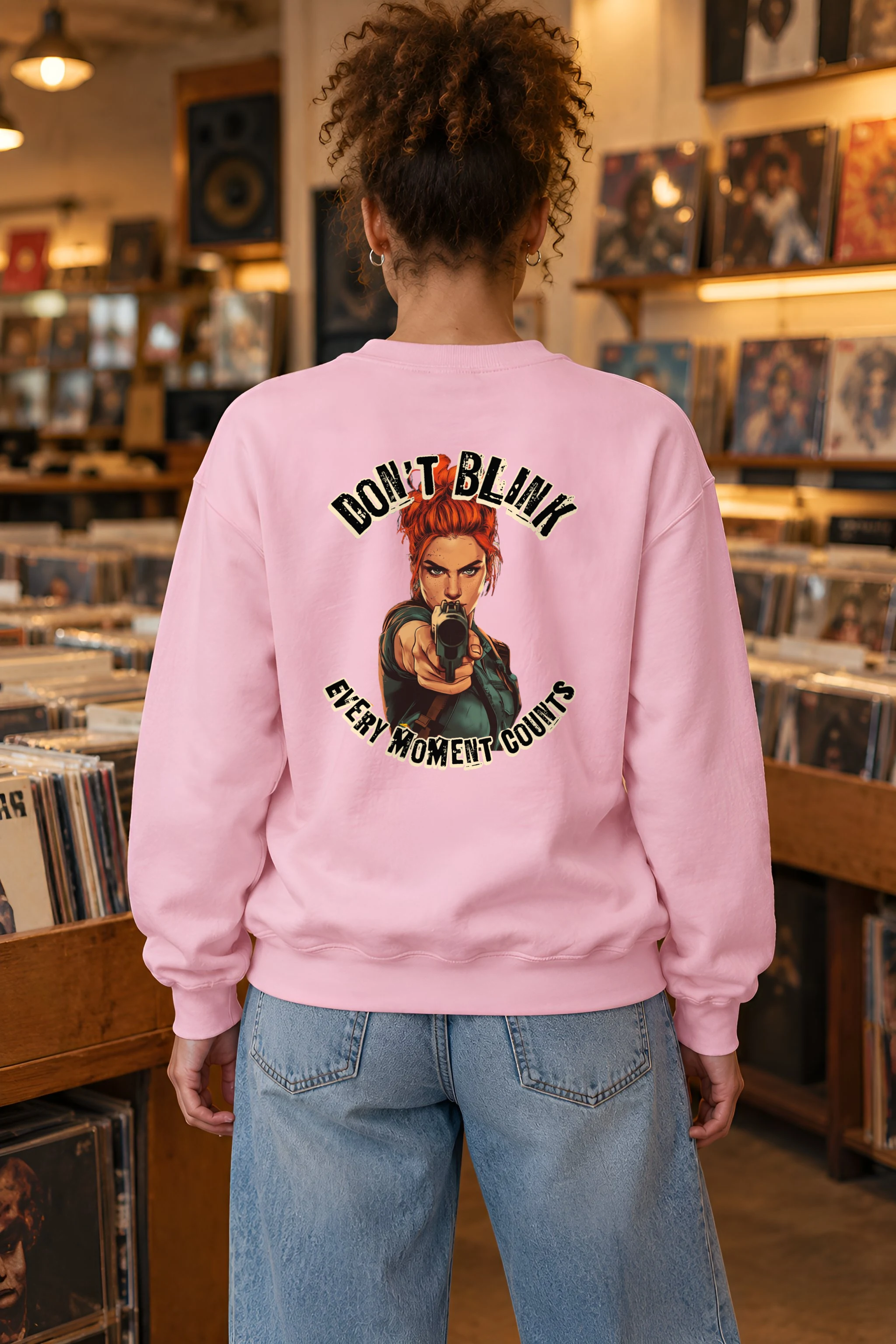 "Red-Haired Gunwoman" 1 Crewneck Sweatshirt