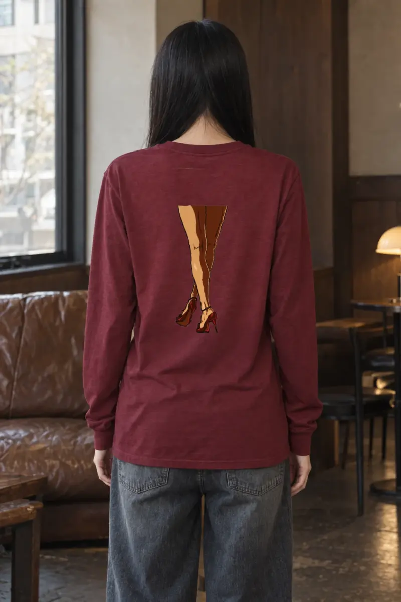"Red Heel Crossings" Unisex Longsleeve T-shirt | Gildan 2400