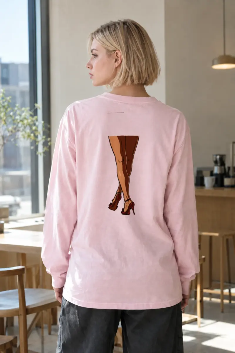 “Red Heel Crossings” Unisex Longsleeve T-shirt | Gildan 2400