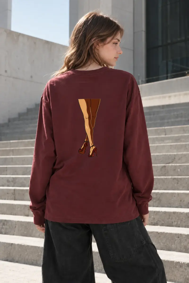 "Red Heel Crossings" Unisex Longsleeve T-shirt | Gildan 2400