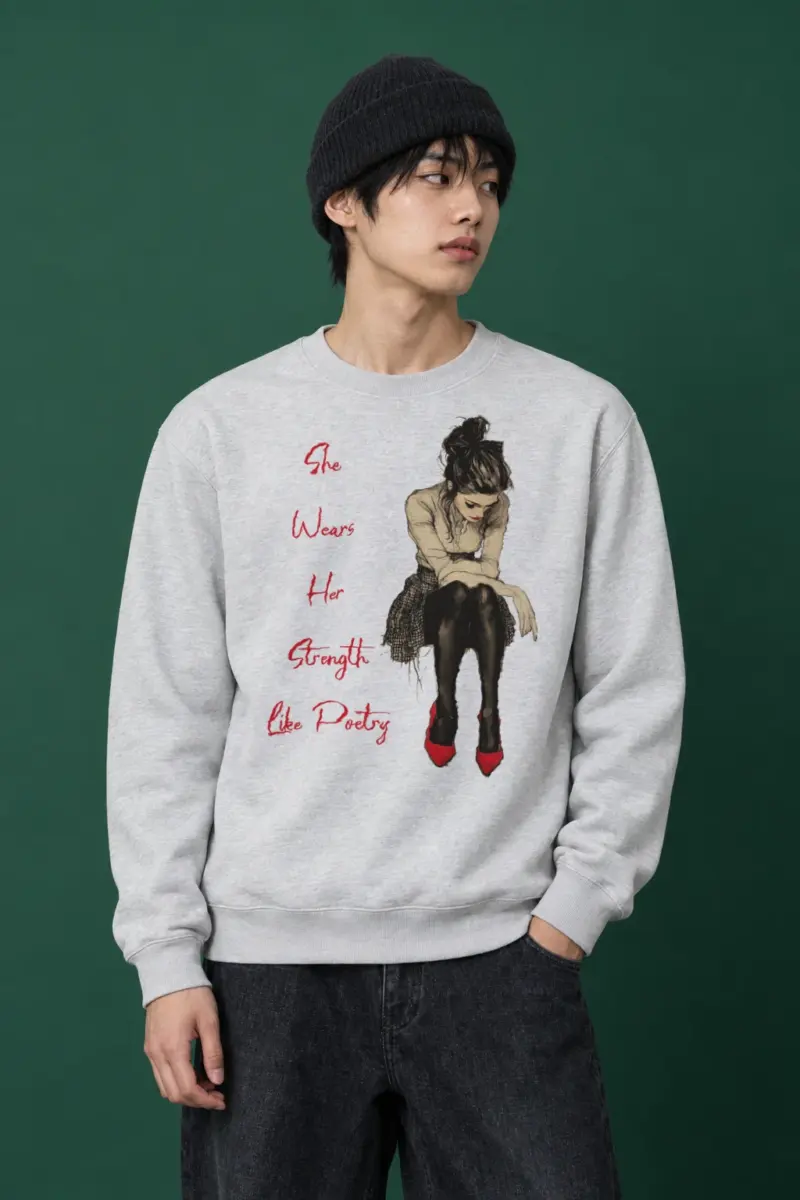"Red Heel Resolve" Heavy Blend Unisex Crewneck Sweatshirt