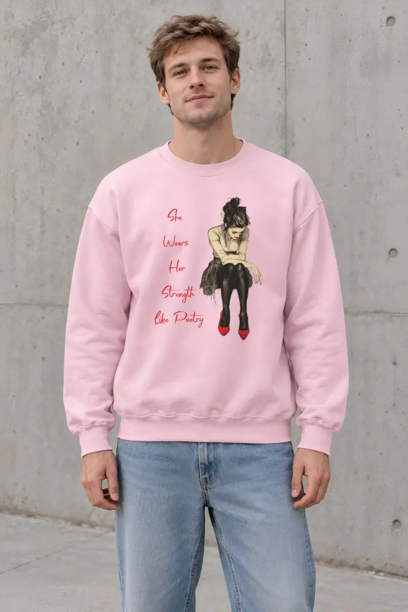 "Red Heel Resolve" Heavy Blend Unisex Crewneck Sweatshirt