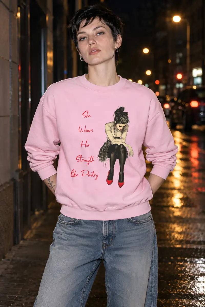"Red Heel Resolve" Heavy Blend Unisex Crewneck Sweatshirt