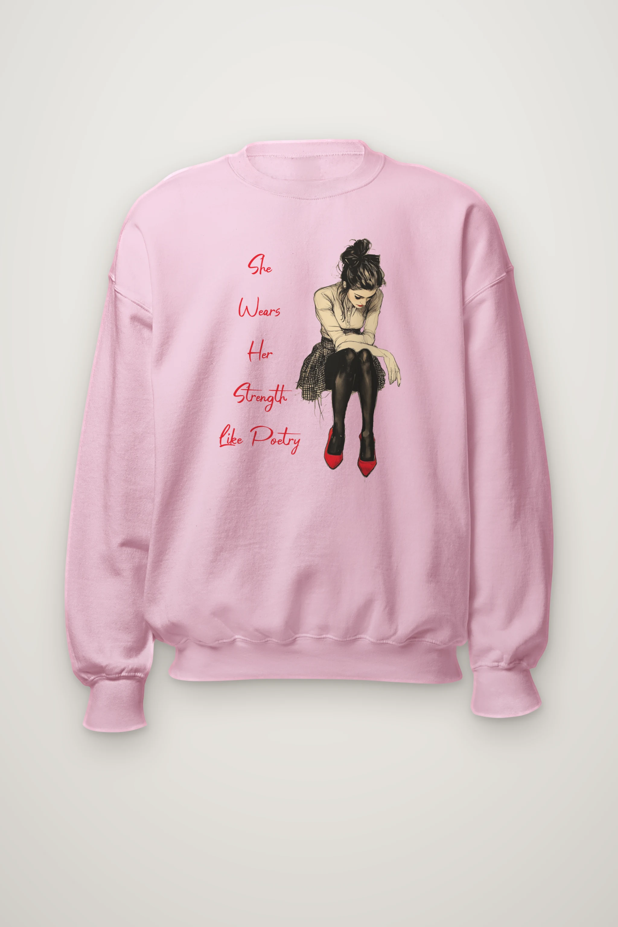 "Red Heel Resolve" Heavy Blend Unisex Crewneck Sweatshirt