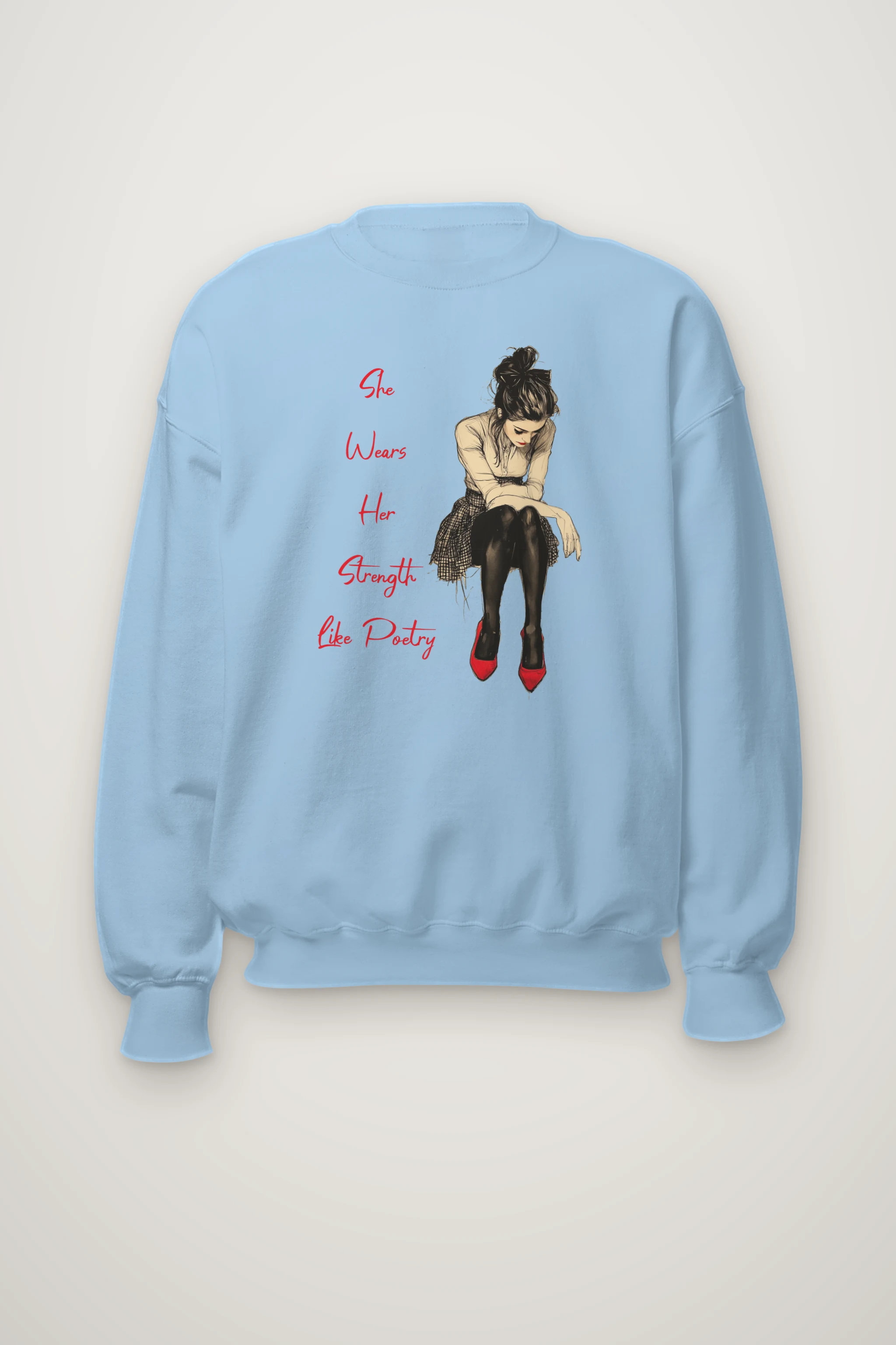 "Red Heel Resolve" Heavy Blend Unisex Crewneck Sweatshirt