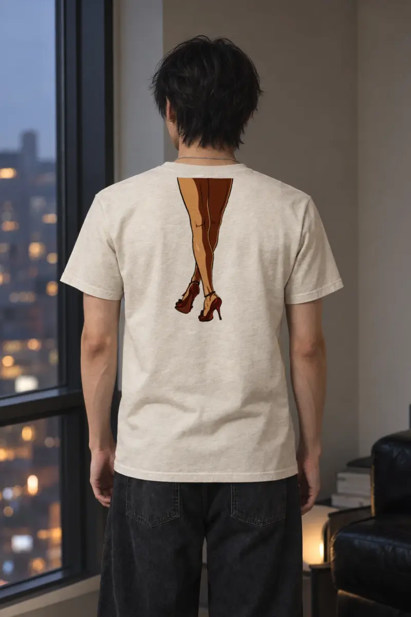 "Red Heel Sketch" Heavyweight Unisex Crewneck T-shirt