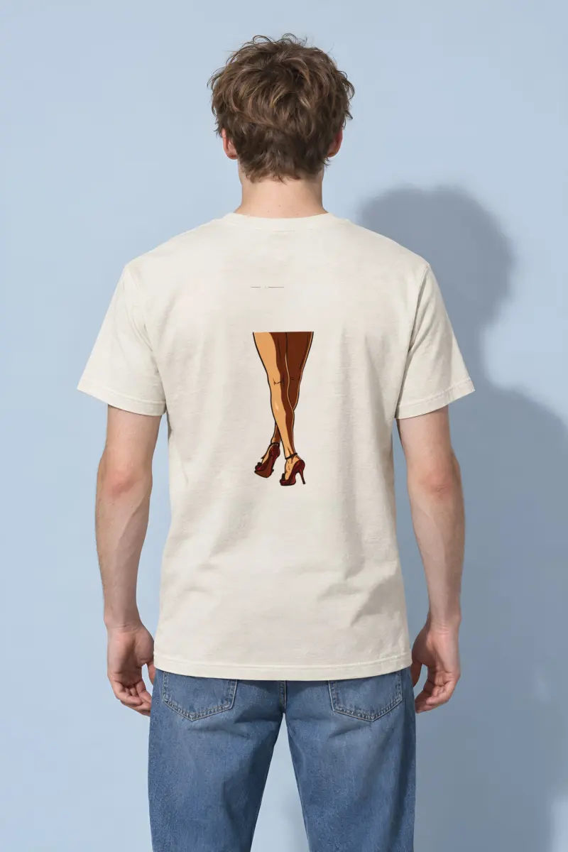 "Red Heel Sketch" Heavyweight Unisex Crewneck T-shirt