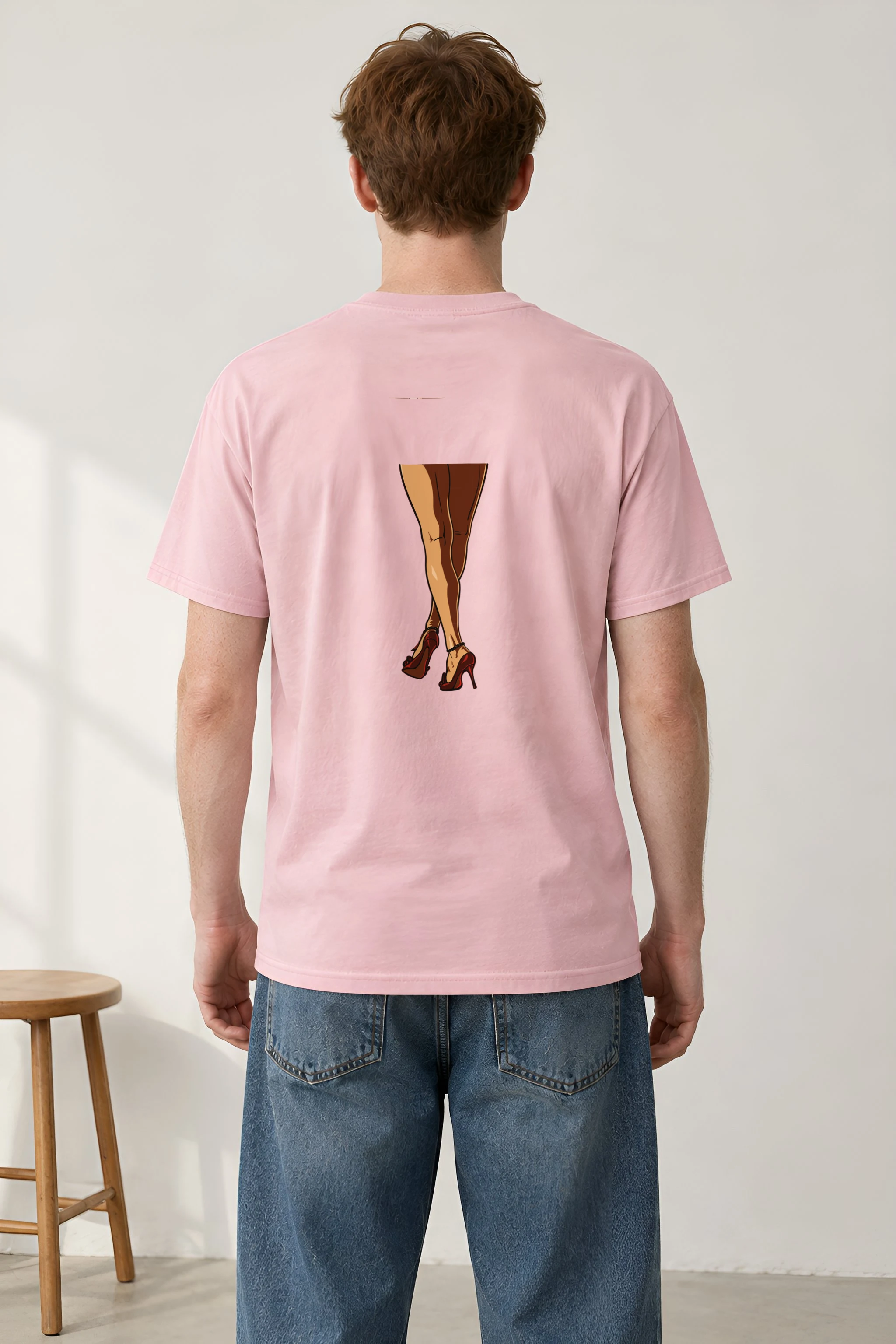 "Red Heel Sketch" Heavyweight Unisex Crewneck T-shirt