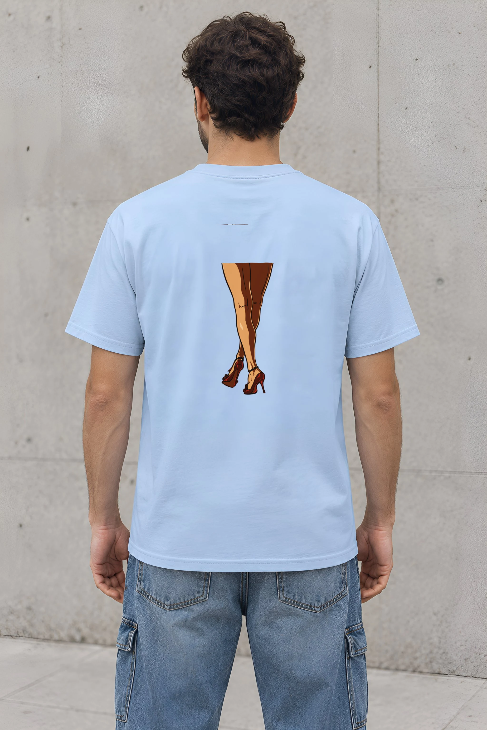 "Red Heel Sketch" Heavyweight Unisex Crewneck T-shirt