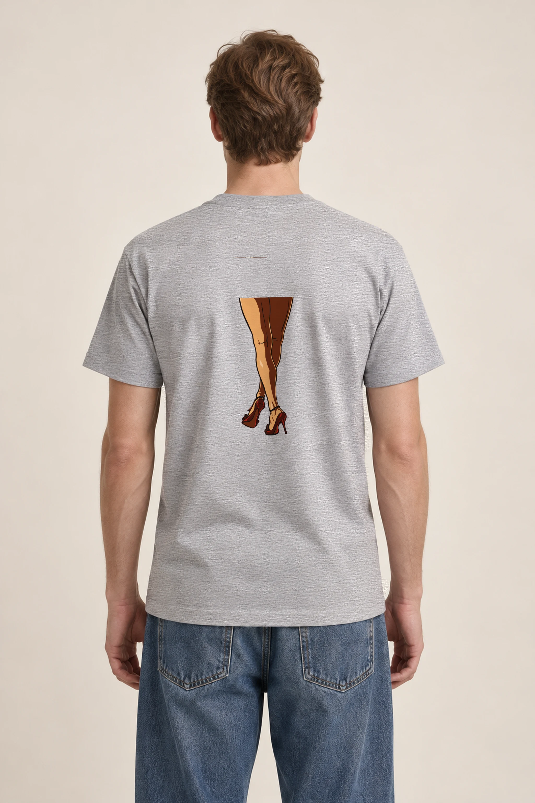 "Red Heel Sketch" Heavyweight Unisex Crewneck T-shirt